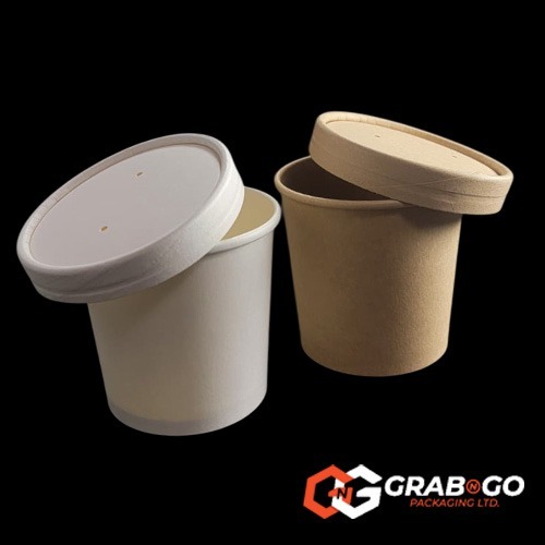 16oz Brown Kraft Soup Container - Image 2