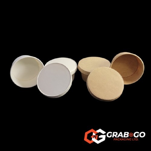 1oz Brown Kraft Sauce Cups & Lids - Image 2