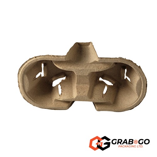 2 Cup Carriers – Moulded Pulp Fibre - Image 2