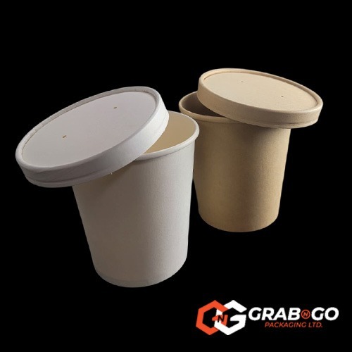 32oz Brown Kraft Soup Container - Image 2