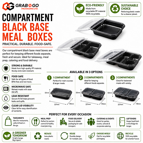 Black Base Meal Boxes