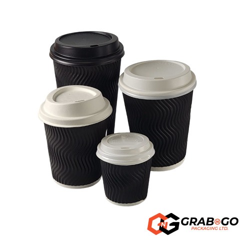 12oz Black Ripple Cup - Image 4