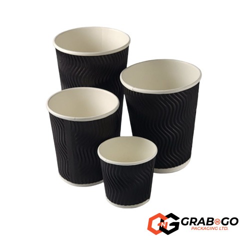 12oz Black Ripple Cup - Image 2
