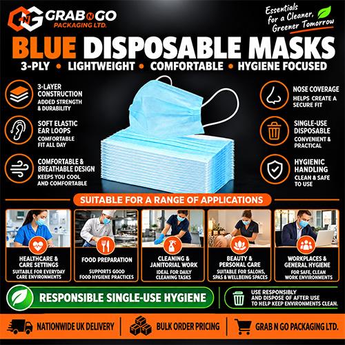 Blue Disposable Masks 3Ply