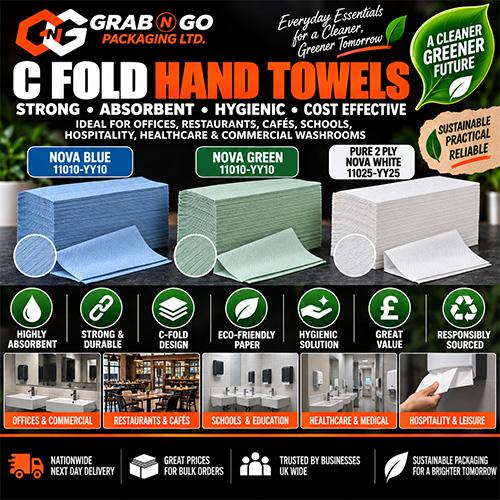 White 2-Ply C-Fold Hand Towels