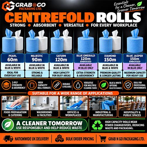Blue Pearl Centre Feed Rolls (60m)