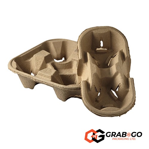 2 Cup Carriers – Moulded Pulp Fibre - Image 3