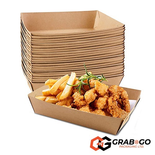Medium Kraft Boat Tray (138x86x44mm) - Image 5