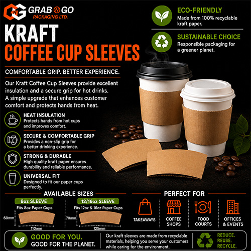 Kraft Coffee Cup Sleeves