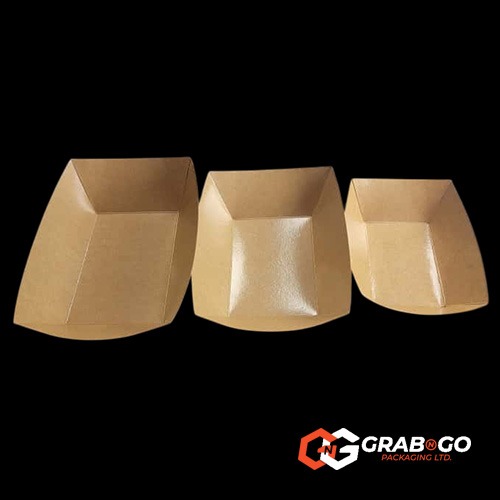 Medium Kraft Boat Tray (138x86x44mm) - Image 4