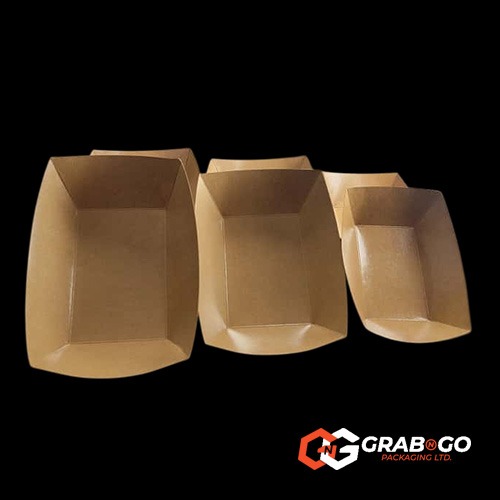 Medium Kraft Boat Tray (138x86x44mm) - Image 2