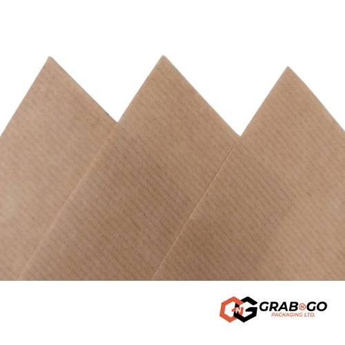 Ribbed & Glazed Brown Paper Bag 10″x 10″ - Image 2