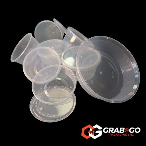 8oz Round Plastic Containers and Lids - Image 2