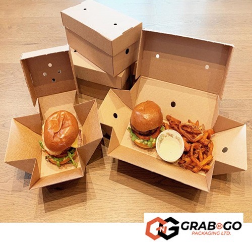 Small Kraft Gourmet Burger Box - Image 6