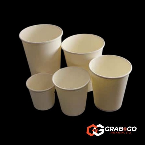 12oz White Single Wall Cups - Image 2
