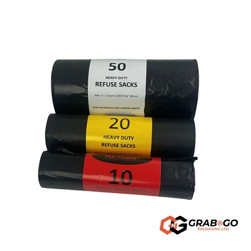 120g Polylion10 Black Bag Rolls - Image 3
