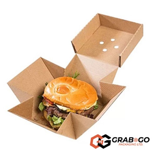 Small Kraft Gourmet Burger Box - Image 5