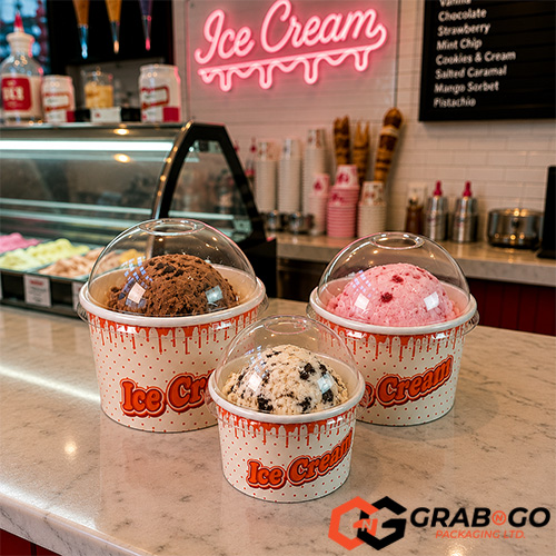 Ice Cream Tubs Printed