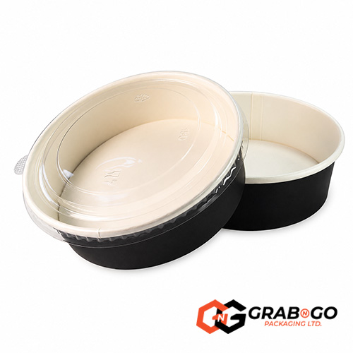 500ml Small Black Kraft Deli Bowls