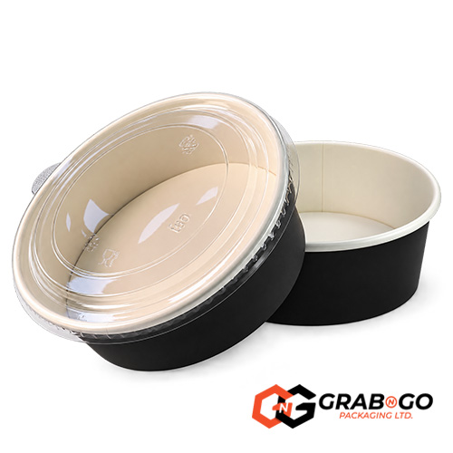 750ml Medium Black Kraft Deli Bowls