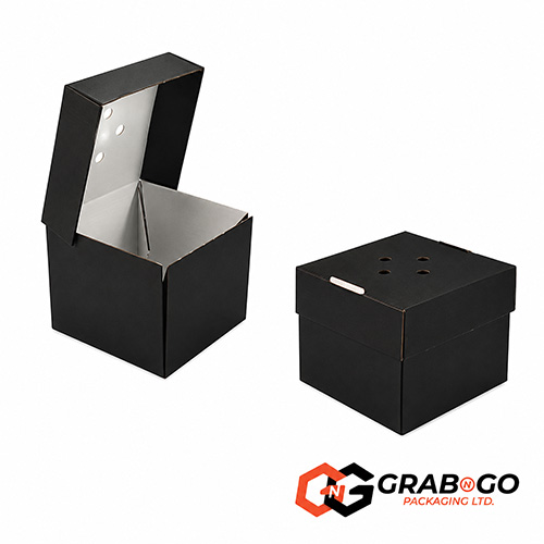 Small Black Kraft Gourmet Burger Box